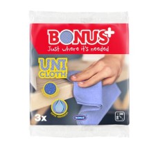 Törlőkendő, univerzális, perforált, 3 db BONUS "UNI"