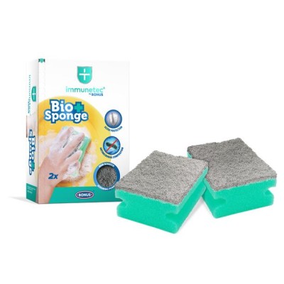 Mosogatószivacs, 2 db, BONUS "Bioactive Sponge Immunetec"