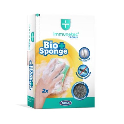 Mosogatószivacs, 2 db, BONUS "Bioactive Sponge Immunetec"
