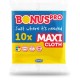 Törlőkendő, univerzális, 10 db, BONUS "MAXI", sárga