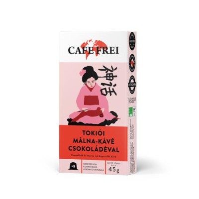 Kávékapszula, 9 db, CAFE FREI "Tokiói csokoládés málna"