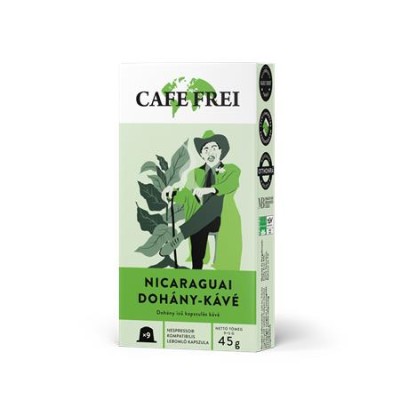 Kávékapszula, 9 db, CAFE FREI "Nicaraguai dohány"