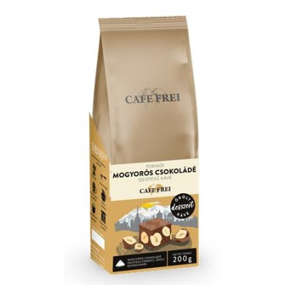 Kávé, pörkölt, őrölt, 200 g, CAFE FREI "Torinói Csoko-Nut"