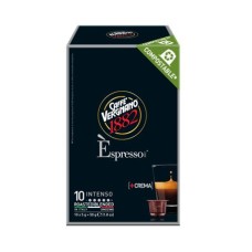 Kávékapszula, Nespresso® kompatibilis, 10 db, CAFFÉ VERGNANO "Espresso Intenso"
