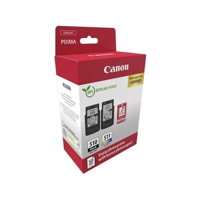 PG510/CL511 Tintapatron multipack + GP-501 fotópapír, Pixma MP240 nyomtatóhoz, CANON, fekete, színes, 220+240 o. + 50 ív