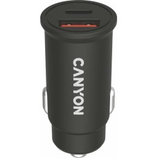 Autós töltő, USB-C/USB-A, QC 3.0 18W, PD 30W, CANYON "C-20B03"