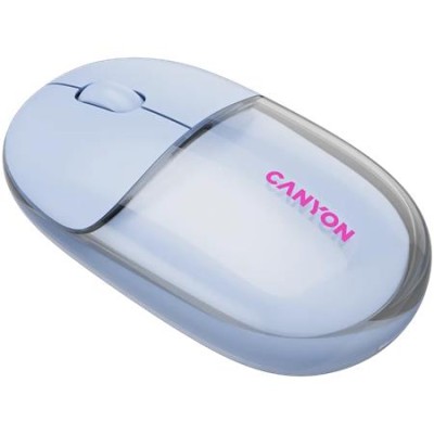 Egér, vezeték nélküli, dual-mode kapcsolat, optikai, CANYON "OnClick 24", kék