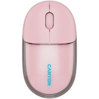 Egér, vezeték nélküli, dual-mode kapcsolat, optikai, CANYON "OnClick 24", rózsaszín