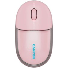Egér, vezeték nélküli, dual-mode kapcsolat, optikai, CANYON "OnClick 24", rózsaszín