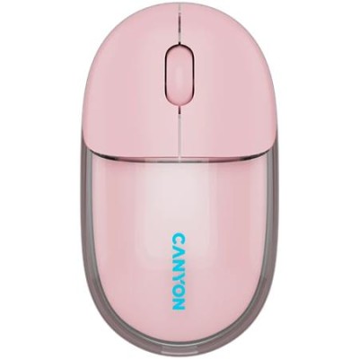 Egér, vezeték nélküli, dual-mode kapcsolat, optikai, CANYON "OnClick 24", rózsaszín