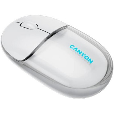 Egér, vezeték nélküli, dual-mode kapcsolat, optikai, CANYON "OnClick 24", fehér
