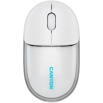 Egér, vezeték nélküli, dual-mode kapcsolat, optikai, CANYON "OnClick 24", fehér