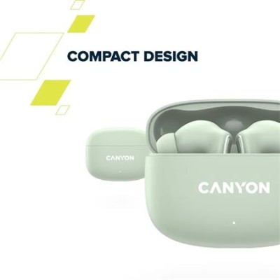 Fülhallgató, TWS vezeték nélküli, Bluetooth 5.4, CANYON "OnGo 9", zsálya Fülhallgató, TWS vezeték nélküli, Bluetooth 5.4, CANYON "OnGo 9", zsálya