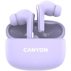 Fülhallgató, TWS vezeték nélküli, Bluetooth 5.4, CANYON "OnGo 9", levendula