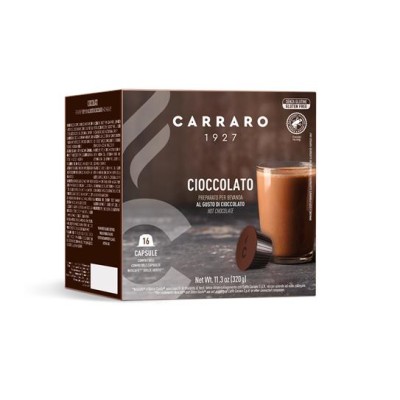 Kávékapszula, Dolce Gusto® kompatibilis, 16 db, CARRARO "Cioccolato"