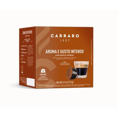 Kávékapszula, Dolce Gusto® kompatibilis, 16 db, CARRARO "Aroma E Gusto Intenso"