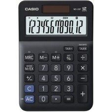 Számológép, asztali, 12 számjegy, CASIO, "MS-20 F", fekete
