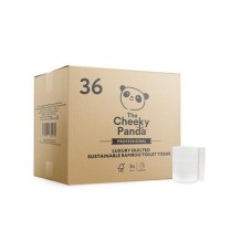 Toalettpapír, bambusz, 3 rétegű, kistekercses, 36 tekercs, CHEEKY PANDA, fehér