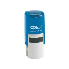 Bélyegző, kör, COLOP " Printer R 17", kék ház - kék párna