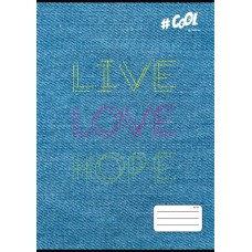 Füzet, tűzött, A4, kockás, 32 lap, COOL BY VICTORIA, "Live-love-hope", "87-32"