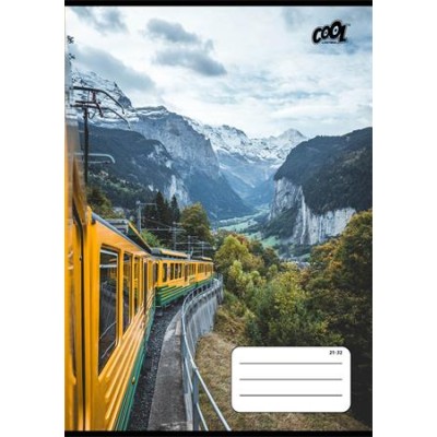 Füzet, tűzött, A5, vonalas, 32 lap, 4-8. osztály, COOL BY VICTORIA "Adventure", "21-32"
