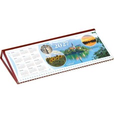 Naptár, asztali, fekvő, CSÍZIÓ, "Öko", bordó