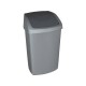 Billenős szemetes, 50 l, CURVER "Swing top", ezüst/grafit