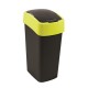 Billenős szemetes, 45 liter, CURVER "Pacific flip bin", fekete/sárga