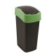 Billenős szemetes, 45 liter, CURVER "Pacific flip bin", fekete/zöld