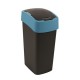 Billenős szemetes, 45 liter, CURVER "Pacific flip bin", fekete/kék