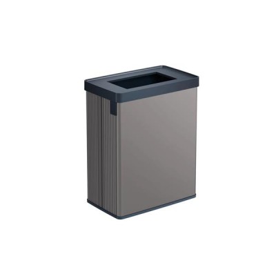 Szelektív hulladékgyűjtő, fedél nélküli, 54 liter, CURVER "Verto Recycle", szürke/fekete