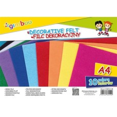 Dekorfilc, A4, "Gimboo", 10 különböző intenzív szín