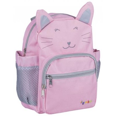 Hátizsák, ovis, 3 rekeszes, "Gimboo", cica, rózsaszín Hátizsák, ovis, 3 rekeszes, "Gimboo", cica, rózsaszín