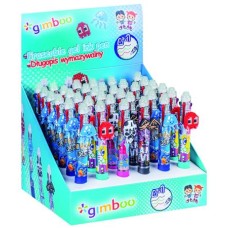 Zseléstoll display, törölhető, nyomógombos, négyszínű, "Gimboo", 4 különböző mintával