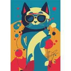 Naptár, tervező, A5, napi, DAYLINER "Colors Astro Cat"