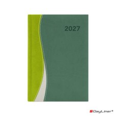 Naptár, tervező, A5, napi, DAYLINER, "Dubai", zöld-zöld