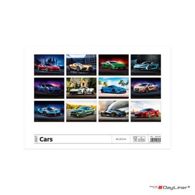 Naptár, fali, DAYLINER, "Cars"