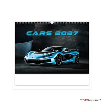 Naptár, fali, DAYLINER, "Cars"