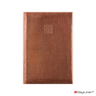 Naptár, tervező, A5, heti, DAYLINER, "Mirror", bronz
