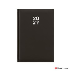 Naptár, tervező, A5, heti, DAYLINER, "Pannon", fekete