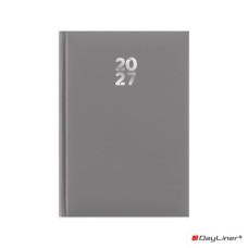 Naptár, tervező, A5, napi, DAYLINER, "Pannon", szürke