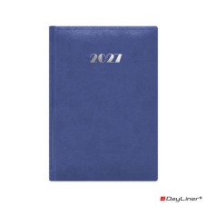 Naptár, tervező, A5, napi, DAYLINER, "Pellana", kék