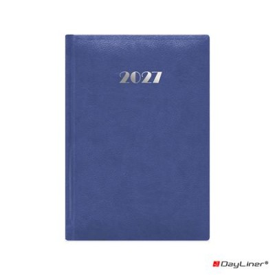 Naptár, tervező, A5, napi, DAYLINER, "Pellana", kék
