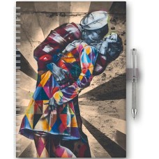 Naptár, tervező, A5, heti, DAYLINER, "InSpiral", graffiti