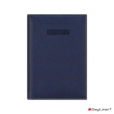 Naptár, tervező, A5, napi, DAYLINER, "Sherwood", kék