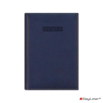 Naptár, tervező, A5, napi, DAYLINER, "Sherwood", kék