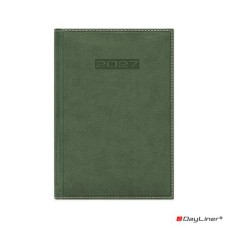 Naptár, tervező, A5, napi, DAYLINER, "Sherwood", zöld