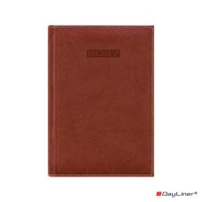Naptár, tervező, B5, heti, DAYLINER, "Sherwood", barnásvörös