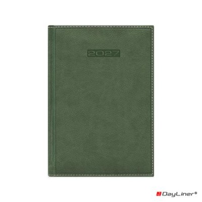 Naptár, tervező, B5, heti, DAYLINER "Sherwood", zöld