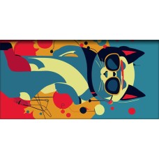 Zsebnaptár, fekvő elrendezésű, DAYLINER, "Colors Astro Cat"